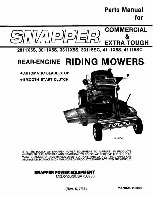 Snapper Lawn Mower 33115SC-page_pdf